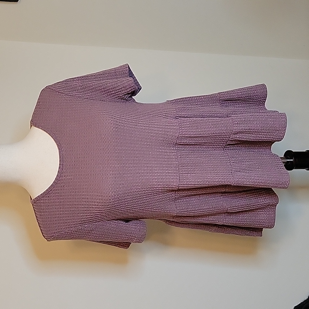 Women's Purple Ruffle Top